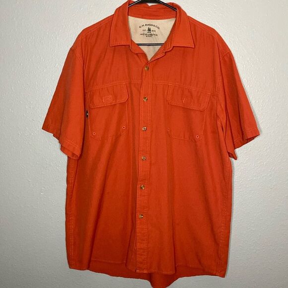G.H. Bass & Co Coral Collared Button Up Shirt Size XL - Picture 1 of 8
